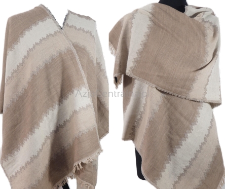 Damski męski wełniany szal merynosów Beżowo szary