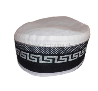 Letnia czapka męska krymka lniana Boho etno (56-61cm)