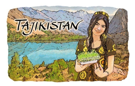 Magnes dziewczyna w górach Pamir Tajikistanu