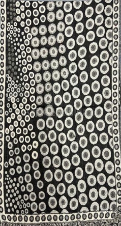 Damski męski szal z wełny merynosów czarny biały