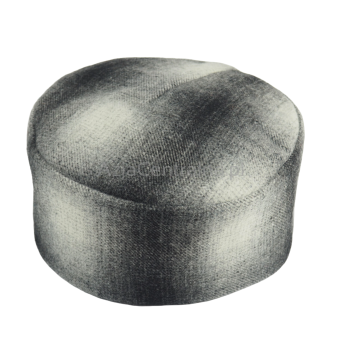 Męska czapka krymka wełniana czarno szara w kratę