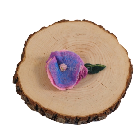 Damska broszka filcowa kwiat Kolorowy