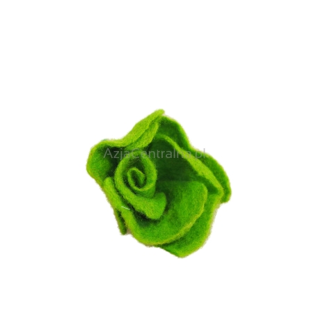 Damska broszka filcowa kwiat Zielony