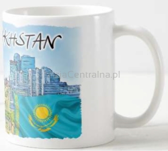 Kubek ceramiczny Kazakhstan z flagą