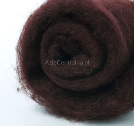 Wełna zgrzebna merynos do filcowania BAKŁAŻAN #401