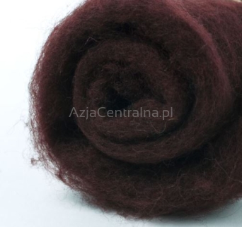 Wełna zgrzebna merynos do filcowania BAKŁAŻAN #401