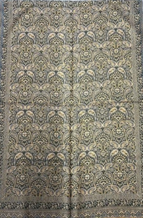 Damski szal z wełny z merynosów Złoty brąz Paisley