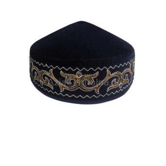 Krymka czapka męska kazachska aksamitna etno boho (59,58cm)