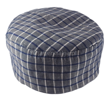 Krymka czapka męska bawełna mycka w kratkę