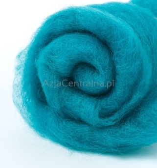 Wełna zgrzebna merynosów w błamie MORSKA ZIELEŃ #502