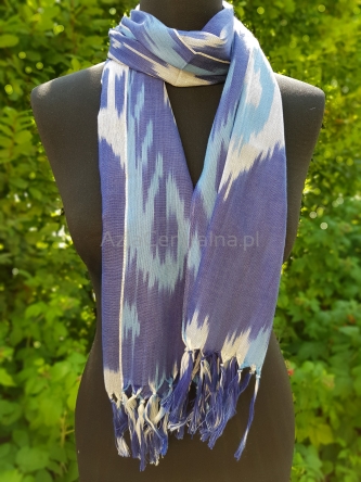 Uzbecki szal bawełniany IKAT w stylu etno i boho Jeans