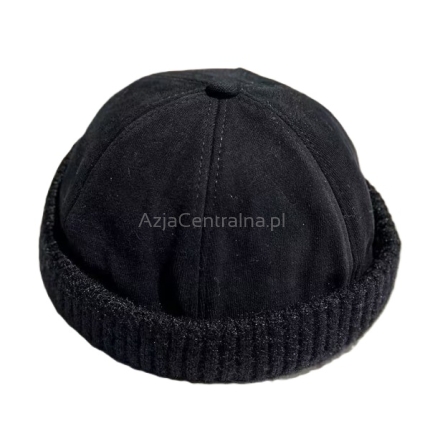 Dokerka czapka męska CZARNA 56-60cm