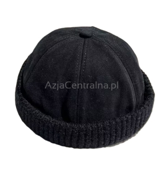 Dokerka czapka męska CZARNA 56-60cm