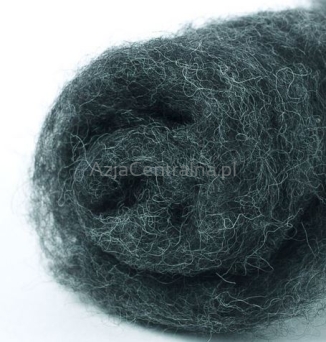Wełna zgrzebna merynos do filcowania MELANŻ CZARNY #107