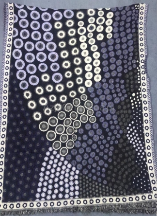 Damski wełniany szal z wełny merynosów dwustronny