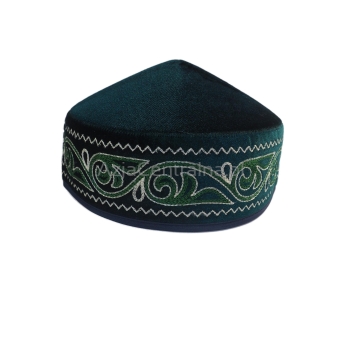 Krymka czapka męska kazachska aksamitna etno boho (59,58cm)