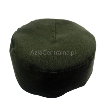 Krymka męska czapka lniana zielona