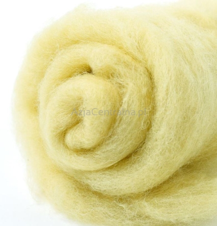 Wełna zgrzebna do filcowania SŁOMKOWY ZŁÓTY #204
