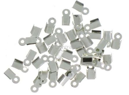  Uchwyt do sznurka lub linki w kolorze srebrnym 5x3 mm, 10 szt