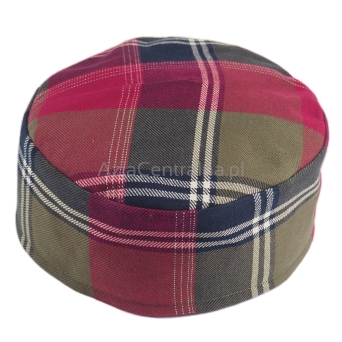 Krymka czapka męska wielokolorowa w kratę