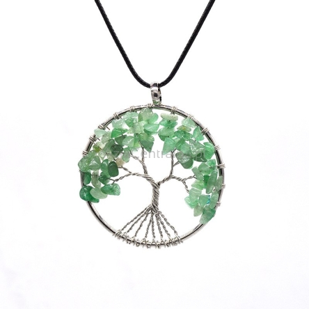 Wisorek dwustronny Drzewo Życia z awenturynem