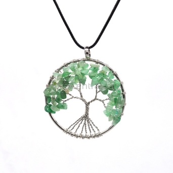 Wisorek dwustronny Drzewo Życia z awenturynem