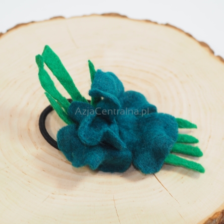 Gumka do włosów kwiatem filcowym