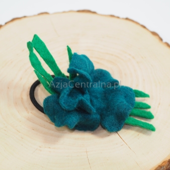 Gumka do włosów kwiatem filcowym