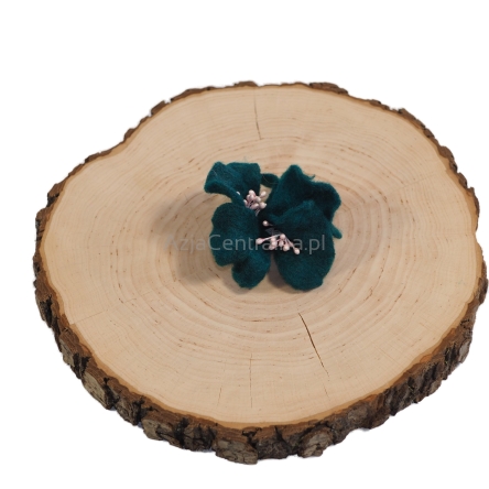 Damska broszka filcowa brosz kwiat Morska zieleń