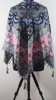 Damska chusta sara boho etniczna etno z frędzlami