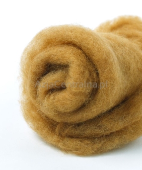 Wełna zgrzebna do filcowania JASNY BRĄZ #211