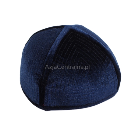 Krymka pikowana czapka męska jarmułka Granatowa (59cm)