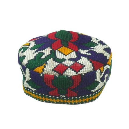 Męska damska czapka krymka z haftem krzyżykowym (59cm)