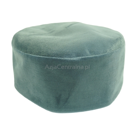 Szara klasyczna krymka - czapka męska welurowa