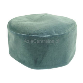 Szara klasyczna krymka - czapka męska welurowa