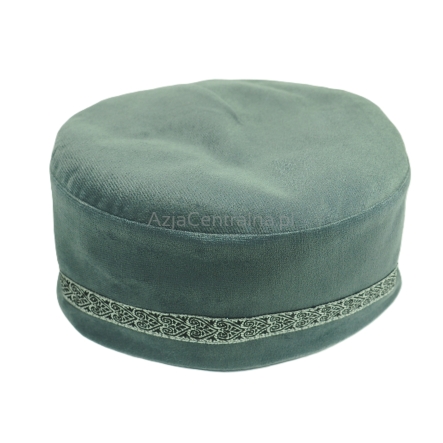 Krymka czapka męska szara aksamitowa
