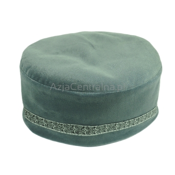 Krymka czapka męska szara aksamitowa