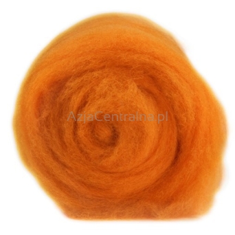 Wełna zgrzebna do filcowania DOJRZAŁA POMARAŃCZA #201