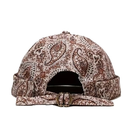 Dokerka etniczna sztruksowe Paisley Beżowa