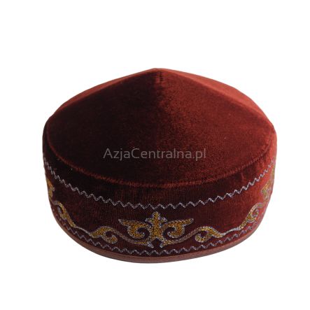 Męska czapka krymka haftowana Ceglany (58,59cm)