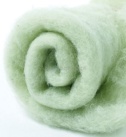 Wełna zgrzebna do filcowania MIĘTOWY #526