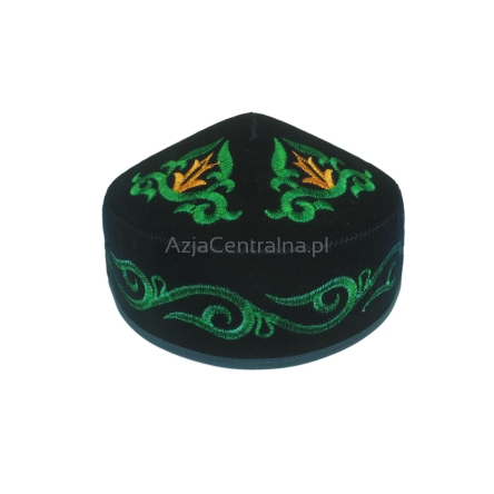 Kazachska krymka tubeteika granatowa męska haftowana (58cm)