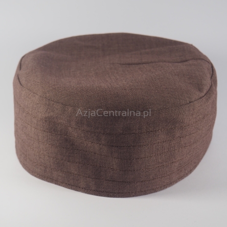 Krymka mycka czapka męska ubraniowa brązowa