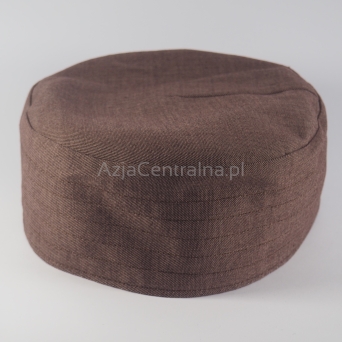 Krymka mycka czapka męska ubraniowa brązowa