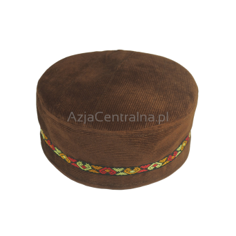 Męska czapka krymka sztruksowa z podszewką