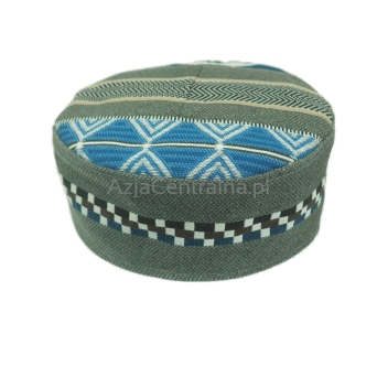 Krymka czapka wzór geometryczny bawełna gobelinowa