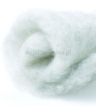 Wełna zgrzebna merynos do filcowania MELANŻ BIAŁY #102