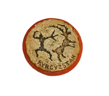 Magnes z rysunkiem naskalnym petroglifami z Kirgistanu