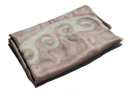 Szal jedwabny nunofilc beżowy