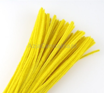 Druciki kreatywne, żółte 6 mm